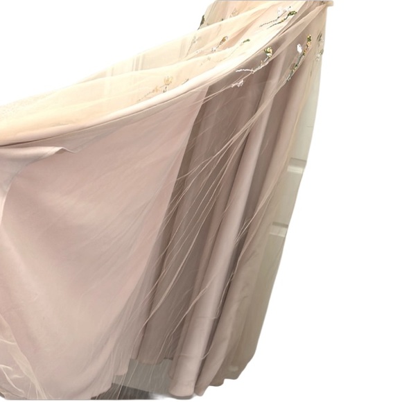 Wedding Dress Wmns Maxi Boho Fairy-core Custom Embroidered Sequined Silk Tulle - Picture 9 of 16